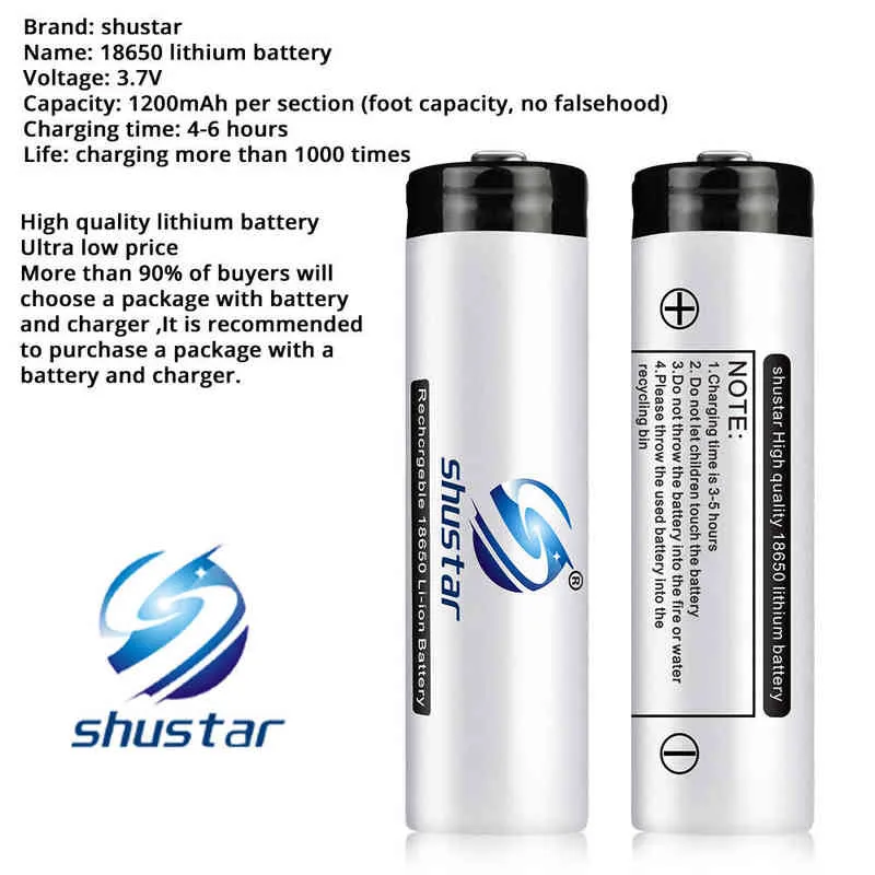 Shustar LED zaklamp ultra heldere fakkel L2/V6 campinglicht 5 schakelaar modus waterdichte zoombaar fietslicht gebruik 18650 batterij J220713