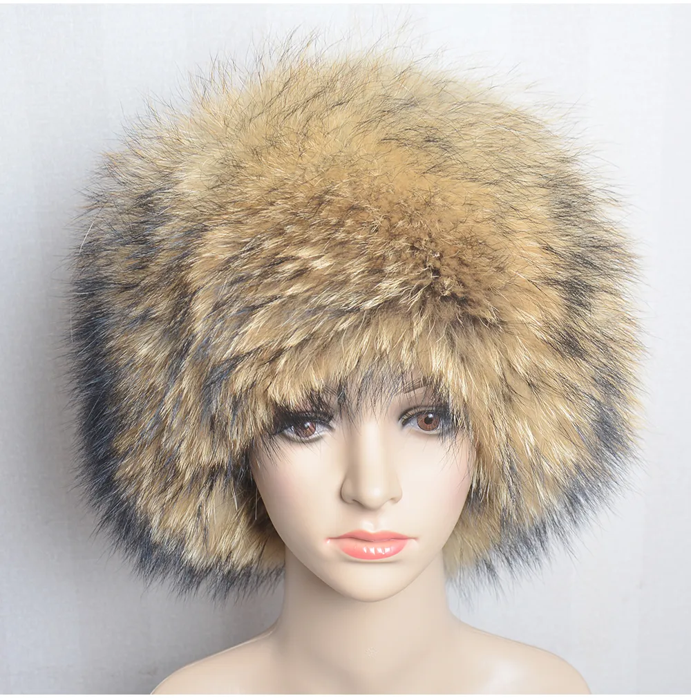 Winter Fur Cap ciepłe kapelusz Rosyjskie czapki lisowe czapki bombowce dla mężczyzny i kobiet3716630