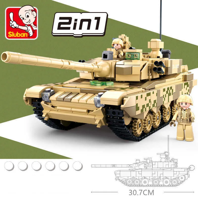 Armée de bataille militaire Panzer WW2 99A Modèle de réservoir Brique Soldat Soldier Figurines Blocs de construction Kit Jouets éducatifs pour garçons x0902