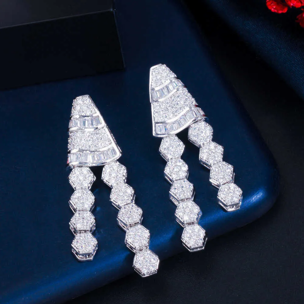 Pera festa de casamento nupcial CZ cristal lindo multicamadas gargantilha colar brinco pulseira anel conjunto de jóias para as mulheres J408 H1022
