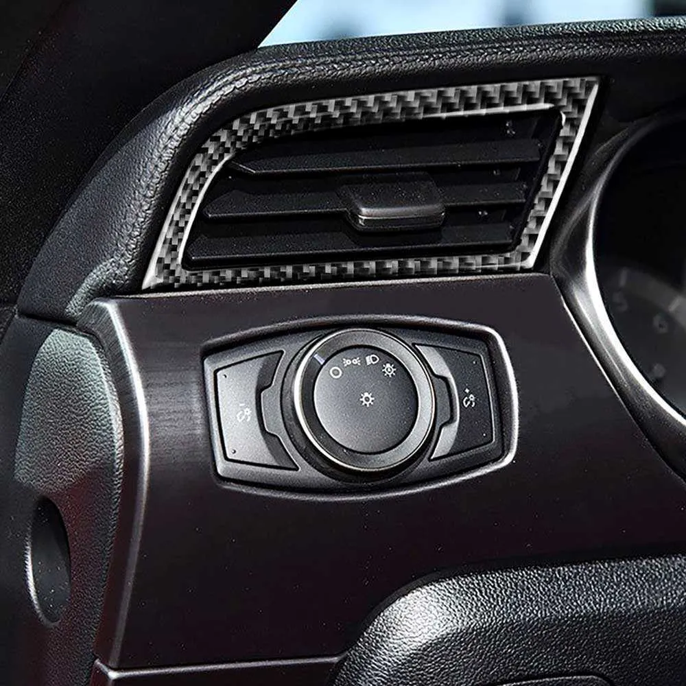 炭素繊維の車の側面の通気口の排出のエアコンACのドアのアウトレットステッカー2015-2017車のアクセサリー車のステッカー