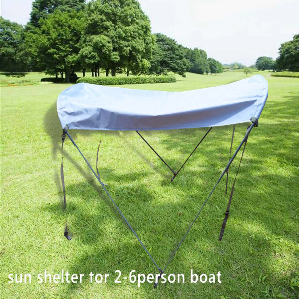 Outdoor Sun Shelter Marine accessories For fish boat Sailboat Awning Top Cover 2-6 person Inflatable Boat Tent Y0706