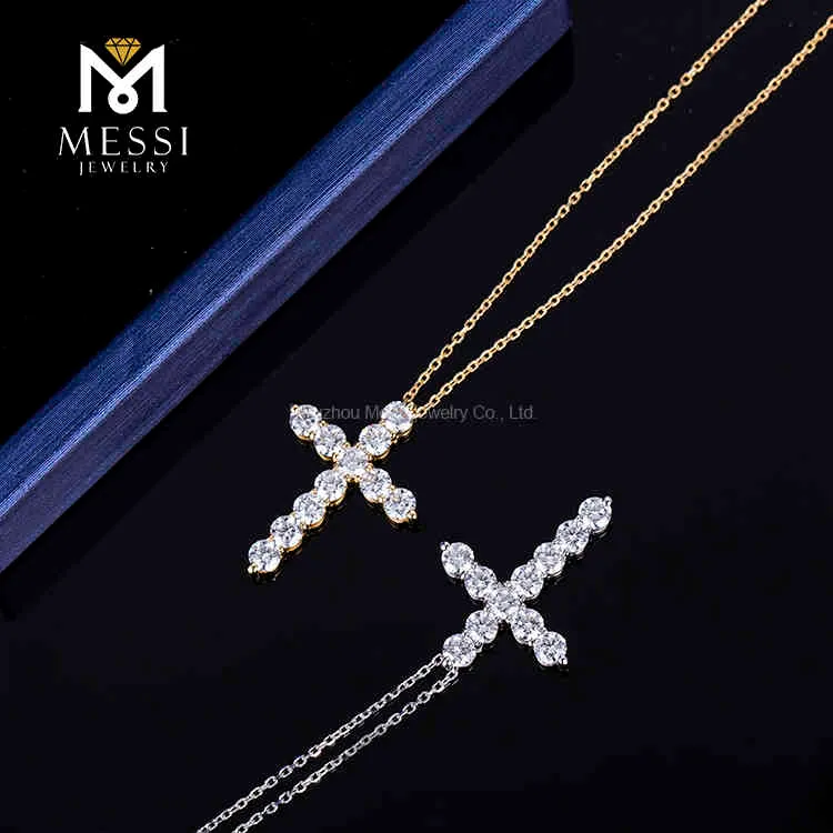 MSI 패션 hiphop14k Real White Gold Yellow Gold Lab Diamond Necklace278Z2106924