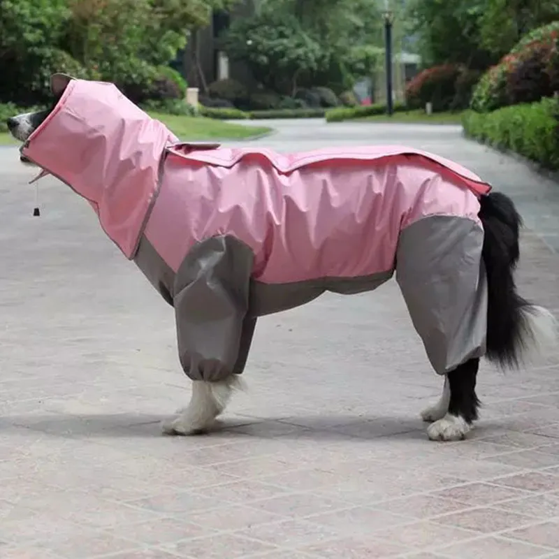 Manteau imperméable pour chien, vêtements d'extérieur imperméables, combinaison à capuche, salopette pour petite cape de pluie, Labrador français