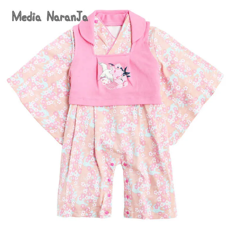 Bébé fille nouveau style pour l'automne hiver japonais saut costume kimono gilet ensemble infantile enfant en bas âge costume d'Halloween cadeau de fête d'anniversaire H09791214