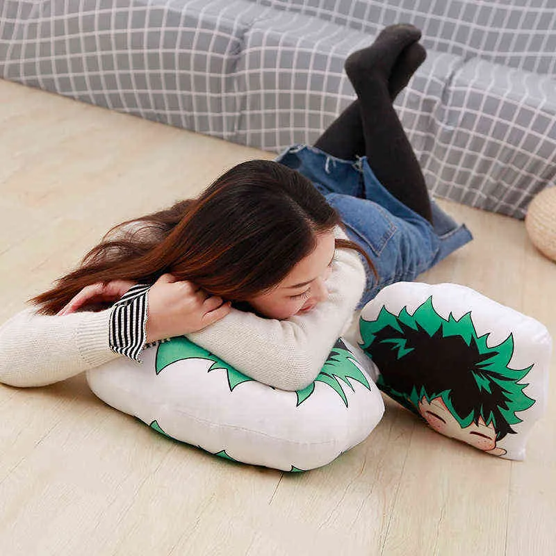 Anime Mein Held Academia Izuku Midoriya Katsuki Bakugou Shouto Todoroki Plüschkissen Netter Anhänger Spielzeug Weiche Gefüllte Puppen Geschenk Y211119