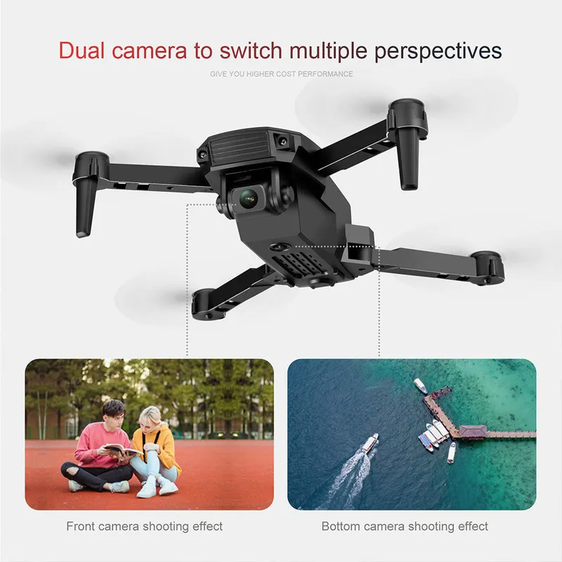 Rc Drone Modalità Senza Testa 4K Doppia Fotocamera Pieghevole Aereo A Distanza 1080P Doppio Quadcopter Elicottero Giocattoli Bambini S70 PRO 2202241108467