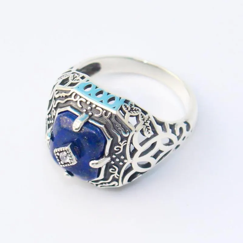 Film en argent sterling The Vampire Diaries Caroline Forbes Bague Klaus Daylight Elena Sunshine Lapis Tyler Cluster Rings303C