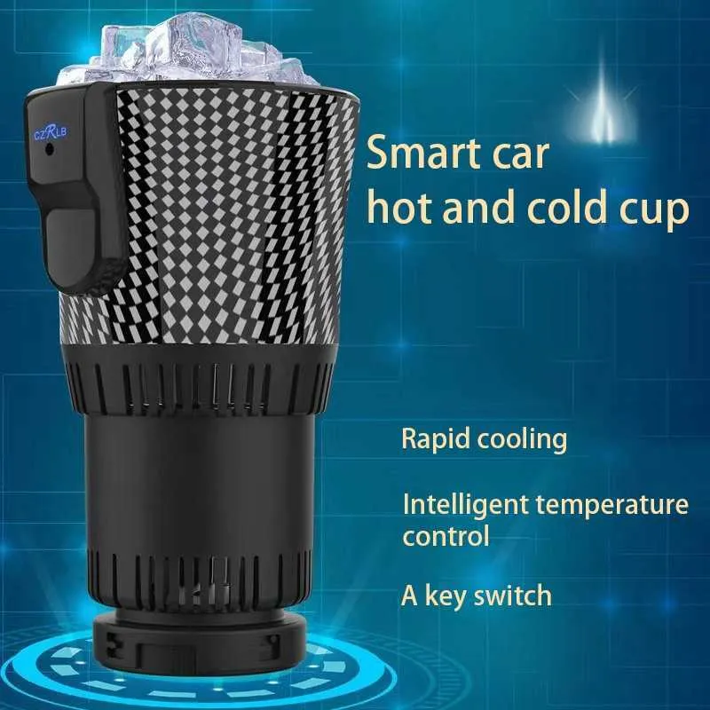 2-In-1 Smart Auto Tassenwärmer und Kühler 12V3A Elektrische Kaffee Warme Getränke Kühlung Heizung Tasse für Auto Reise Flasche Kühler Wa