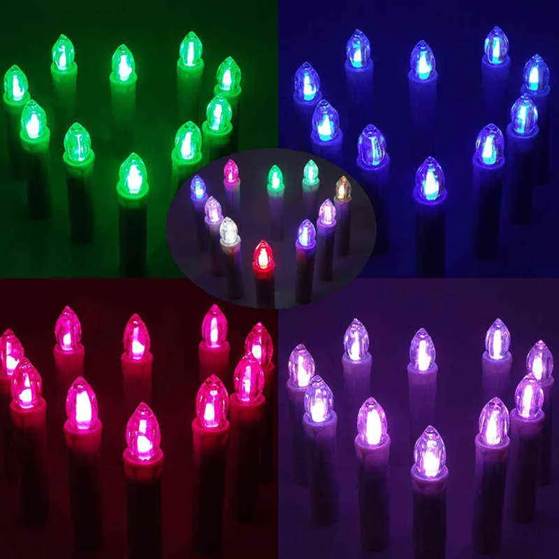 LED velas colorido bateria-operada vela falsa luz de árvore de Natal com temporizador remoto e clipe decorativo para halloween preto h1222