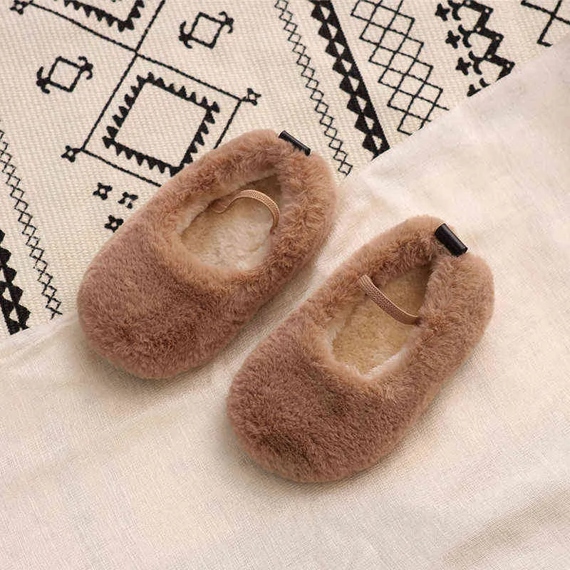Garder au chaud enfants loisirs chaussures hiver bébé fille princesse fond souple épaissir fausse fourrure résistant à l'usure SMM006 220115