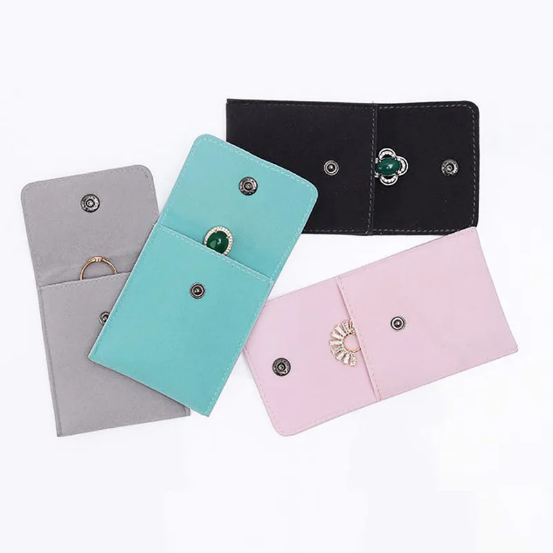 3 Size Colorful Jewelry Packaging Pouches Chic Small Velvet Bags For Earings Necklace Luxury Jewellery Whole2870