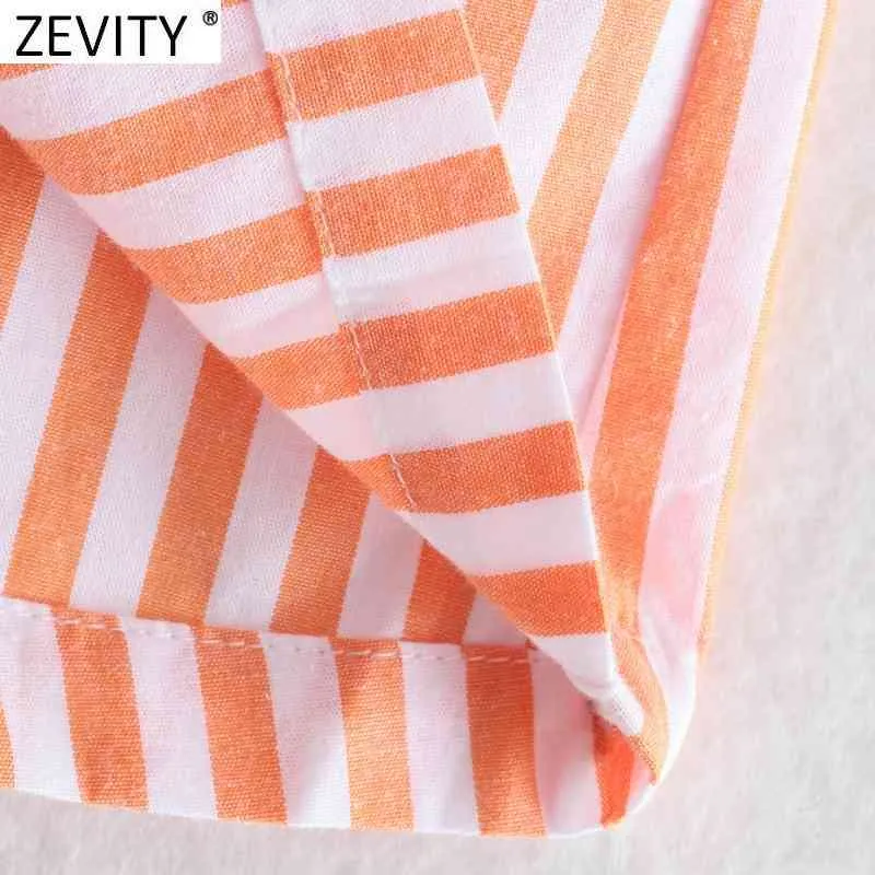 Zevity Women Fashion Patchwork Striped Print Casual Hot Bermuda Shorts Female Chic Elastic Waist Summer Pantalone Cortos P1086 210419