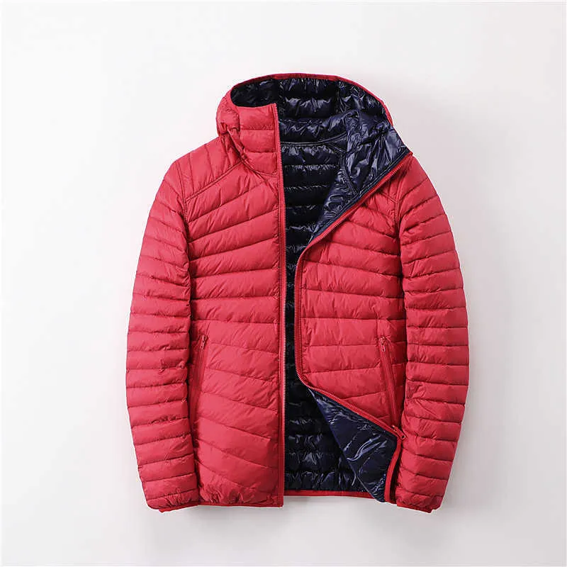 Bang 6xl 7xl para baixo jaqueta ultra luz jaqueta jaqueta dupla lateral reversível casacos quentes 211013