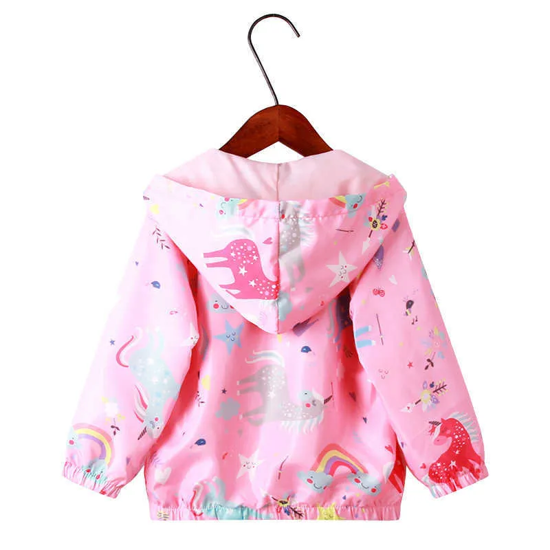 Saileroad Różowa kurtka z zamkiem błyskawicznym płaszczem 2-9 lat bluzy kapturem dla dziecięcego dziecięce ubrania dla dzieci odzież dziecięca 211011