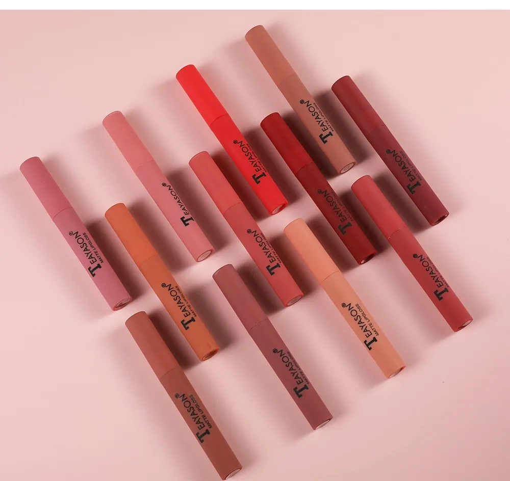 4 couleurs/boîte velours mat liquide rouge à lèvres maquillage Nude brillant cosmétiques imperméable bâton crème maquillage soyeux brillant teinte