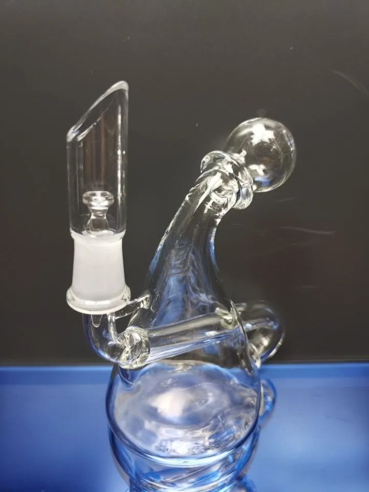 Nieuwe Collectie Clear Triangle Pot Waterpijpen Met Recycler Dab Rig Goedkope Pijp 10mm Gezamenlijke Glazen Bong diegoddshop