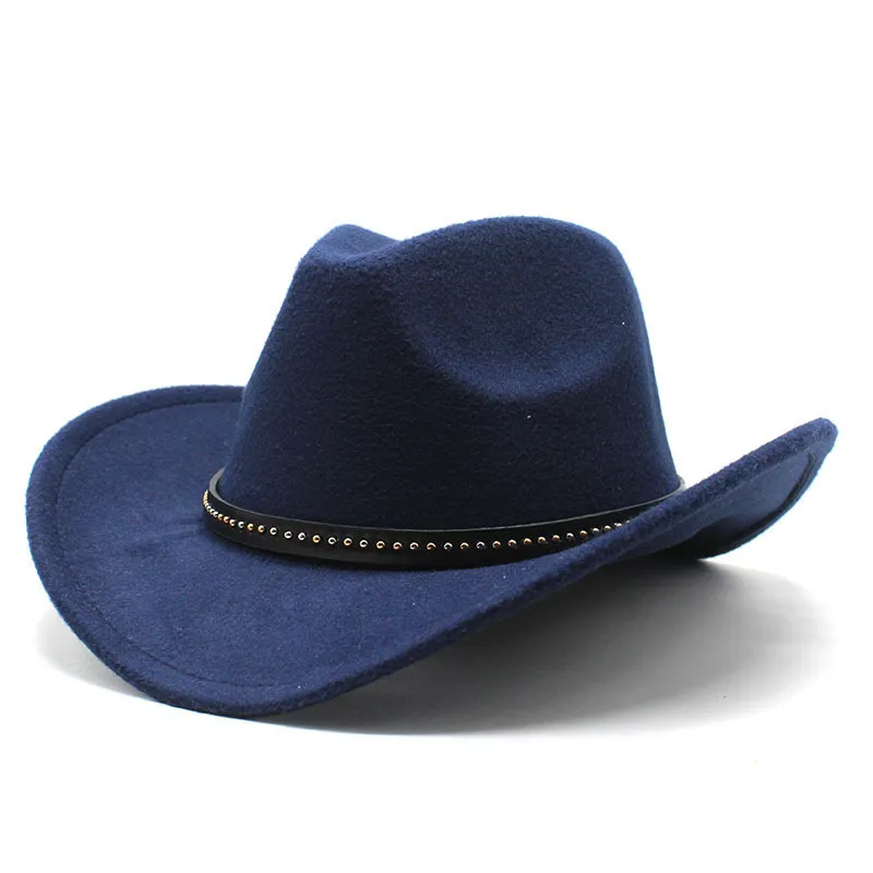 Inverno feminino masculino preto lã fedora chapéu chapeu ocidental cowboy chapéu cavalheiro jazz sombrero hombre boné elegante senhora cowgirl chapéus 22024840357