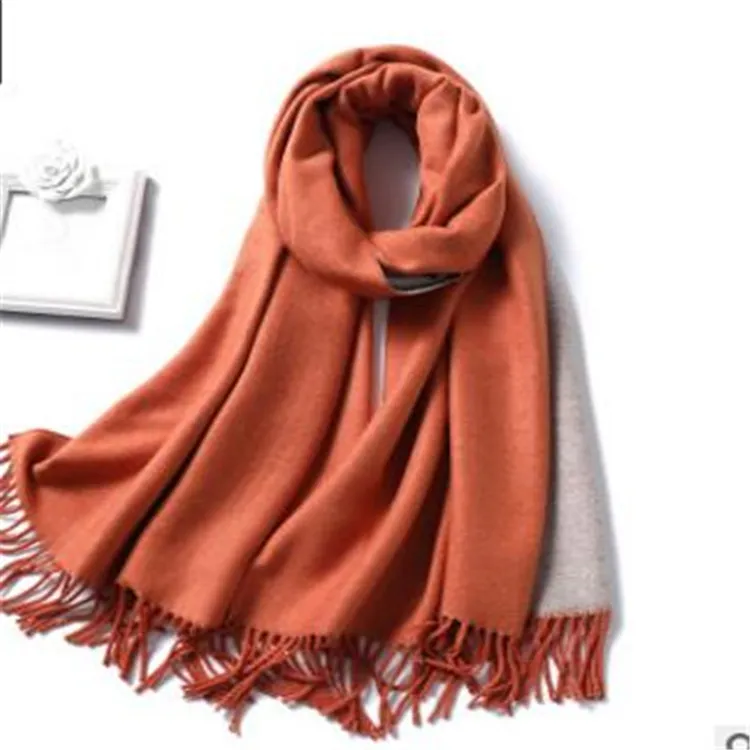 Écharpe d'hiver Pashmina pour femmes Designers chaud 2021 Mode femme vérifier cachemire laine infini épais long châle enveloppement sciarpe Big S298r