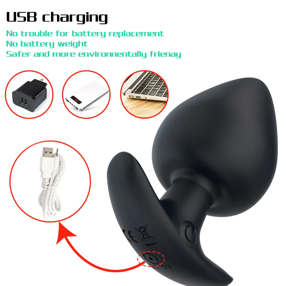 yutong Anal Vibrator for Men Prostate Massager Wireless Remote Control Dildo Butt Plug For Adult Masturbators Toys7881418