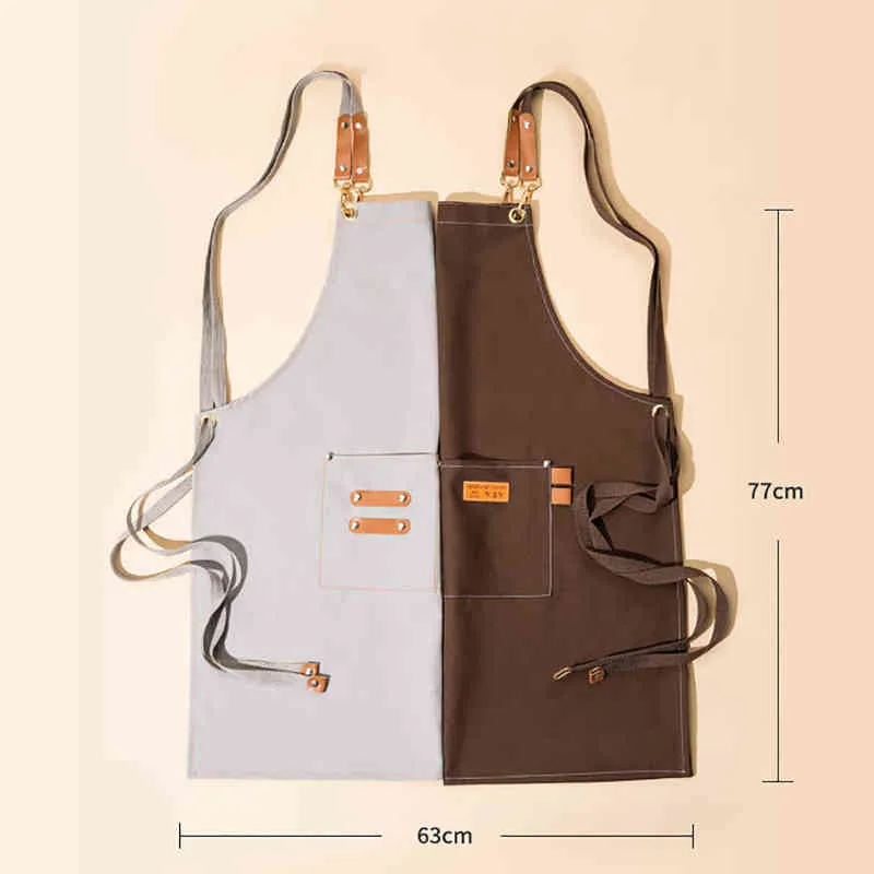 Cowboy Apron Canvas Cucina il camerino caffetteria caffetteria tè parrucchiere Master artisti floreali 211222