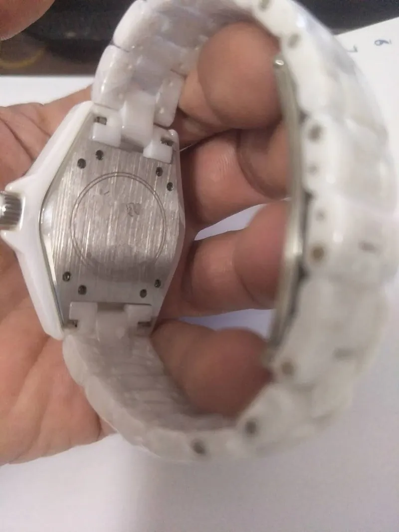 H0968роскошные дизайнерские наручные часы из керамики Женские бриллиантовые кварцевые часы Женские 33 мм Мужские водонепроницаемые наручные часы 38 мм 309t