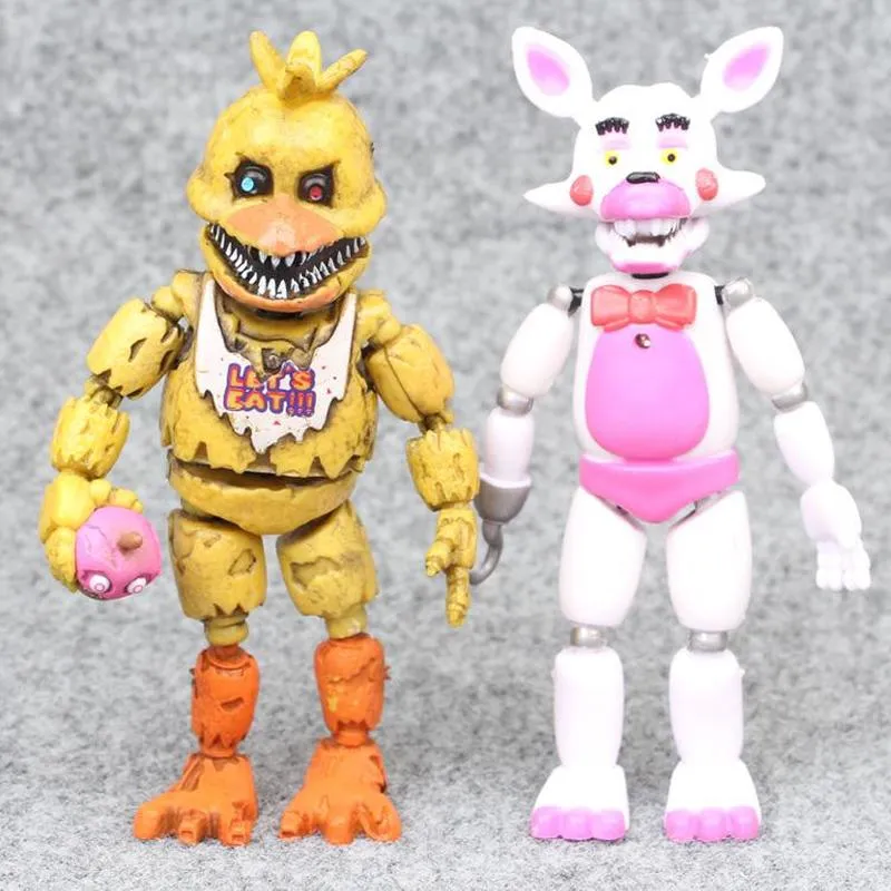 14.5-17cm 6 stks / partij PVC Vijf nachten in Freddy Action Figure FNAF Bonnie Foxy Freddy Fazbear bear Dolls Toys