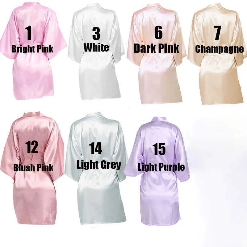 Personalised Custom Name Satin Robe Pajamas Wedding Bridesmaid Gifts Bridal Party Robes Dressing Gown 210924