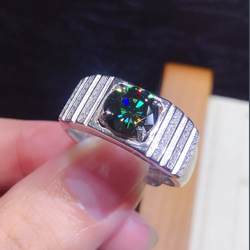 Mode Shiny Crystal Zircon Diamonds Gemstones Ringar För Män Kvinnor Vit Guld Silver Färg Gabue Smycken Bijoux Tillbehör Gåvor