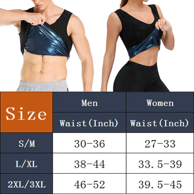 Original Unisex Sweat Sauna Shaper Waist Trainer Vest Corset Slimming Weight Loss Women&Men Sports Tank Top Shapewear