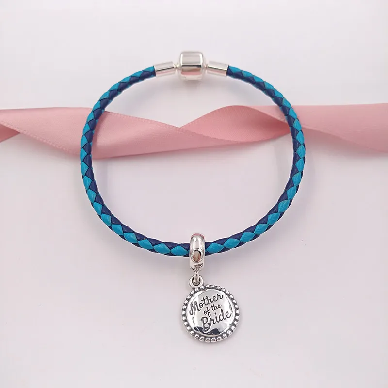 Smycken gör kit mor till bruden graverade charm pandora silver motivational armband för kvinnor män kedja spacer pärla bangle choker halsband gåva eng791169_34