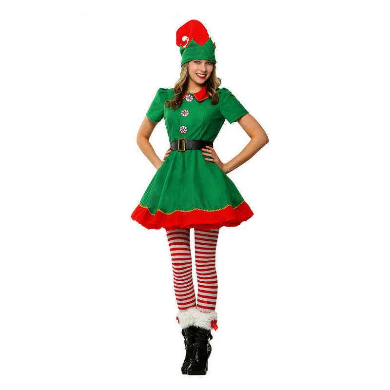 Juldräkt Girls Holiday Elf Costume Family Boy Parents Christmas Clothes Parentchild Outfit Cosplay Christmas Dress H11056152229
