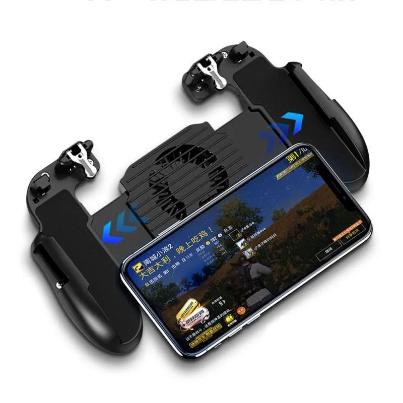 Mobile Phone Game Controller Gamepad Joystick Fire Trigger Fortnite with Cooling fan PUBG Rules of Survival