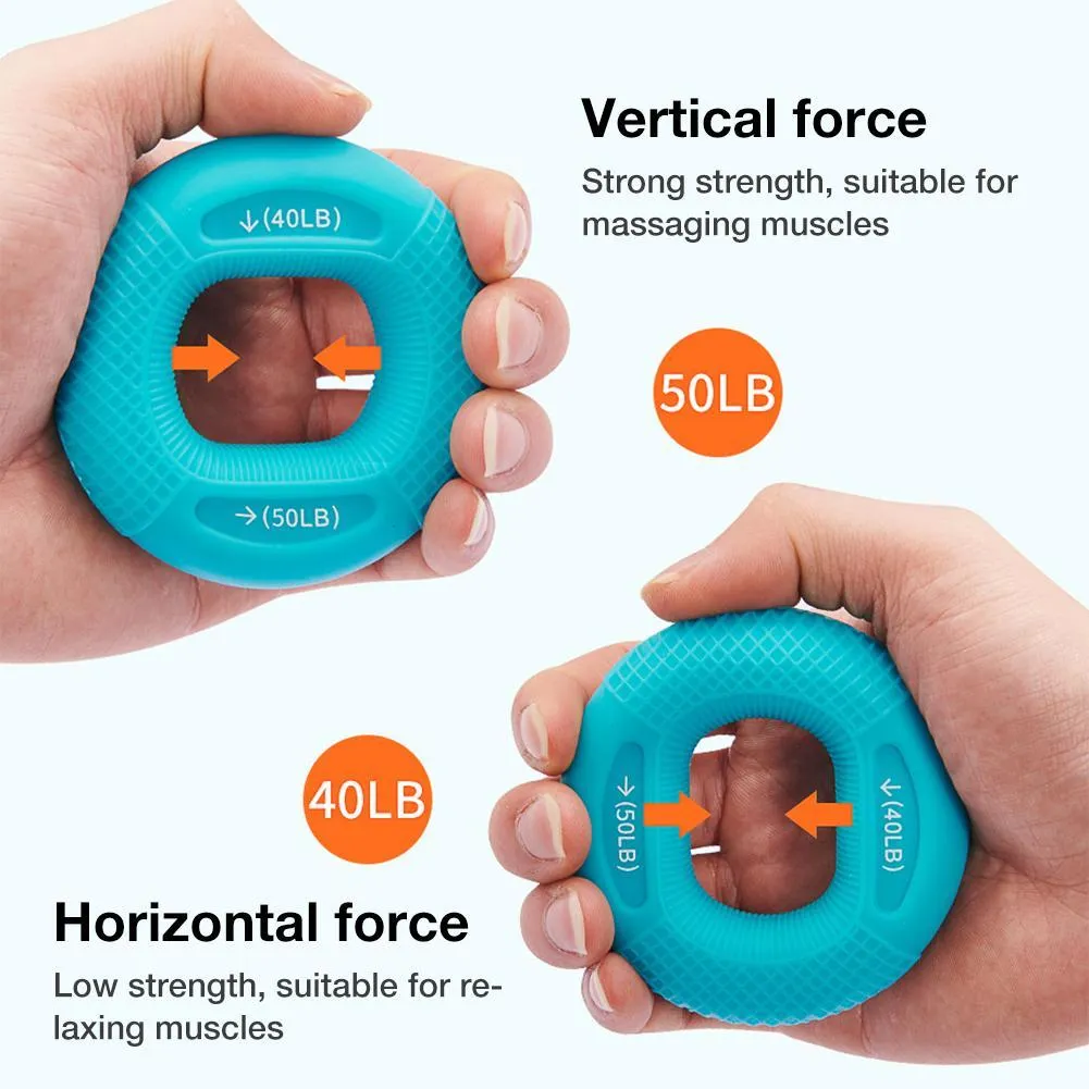Grip Strengtheners Silicone Hand Exerciser Squeezer Gripper for Muscle Training Grips Finger Strength Exercise Equipments Fitness Ordolessness Soft Ring Color
