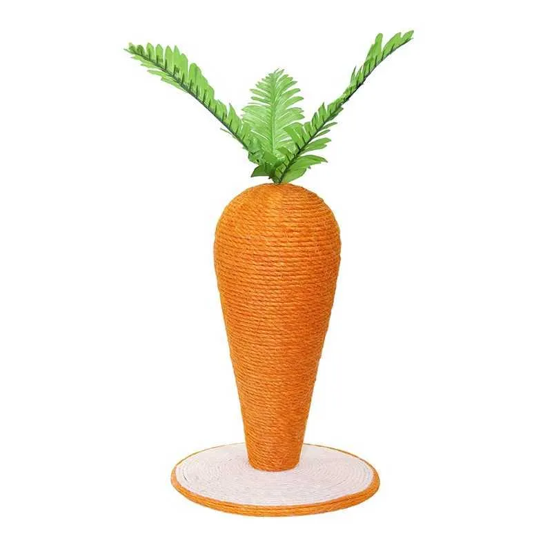 Colonna tiragraffi gatti Simpatici giocattoli interattivi a forma di carota Post s Kittens Sisal Pole er 210929