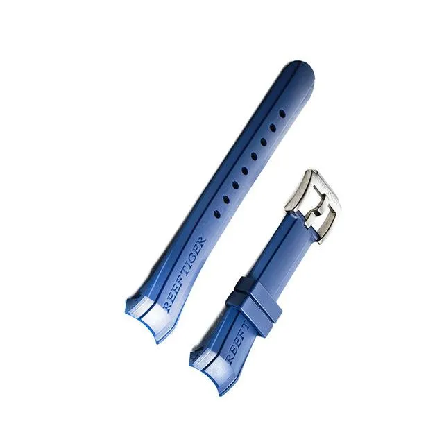 Мужской резиновый ремешок для часов Reef Tiger RT, водонепроницаемый прочный синий ремешок шириной 24 мм с пряжкой RGA3503 Bands249F