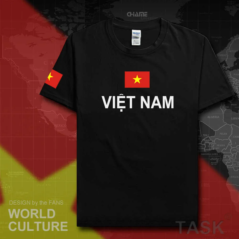 VietNam mens t shirts maillots de mode nations coton t-shirt réunion fitness VietNamese vêtements t-shirts pays drapeau Viet Nam X0621