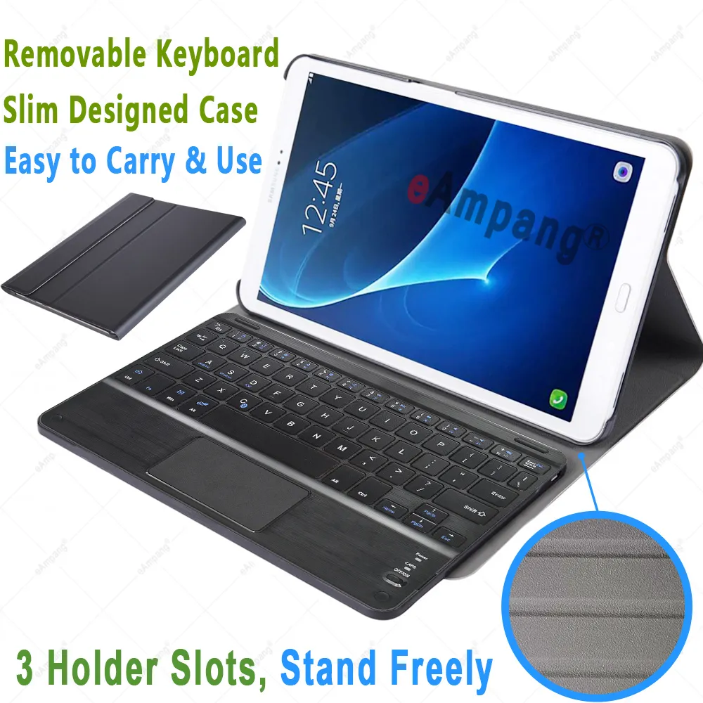 Étui pour clavier avec pavé tactile, pour Samsung Galaxy Tab A 10.1 2016 T580 T585 SM-T580 SM-T585, housse en cuir Pu, clavier magnétique détachable
