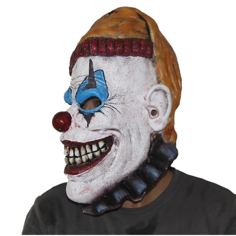 Costume Accessories Clown Mask Scary Clown Killer Mischief Cosplay Latex Headgear Halloween Horror Party Dress Up Costume Props