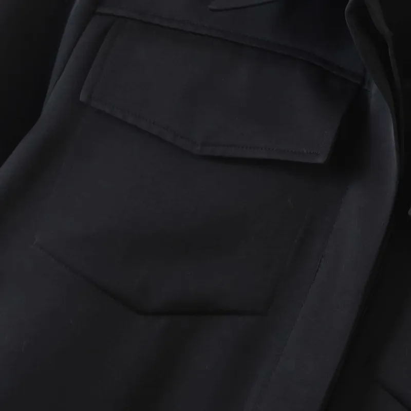 Yaz Kadın Gömlek Elbise Cepler Kısa Kollu Turn-down Yaka Poplin Siyah ES Kadın Zarif Rahat Vestidos 210513