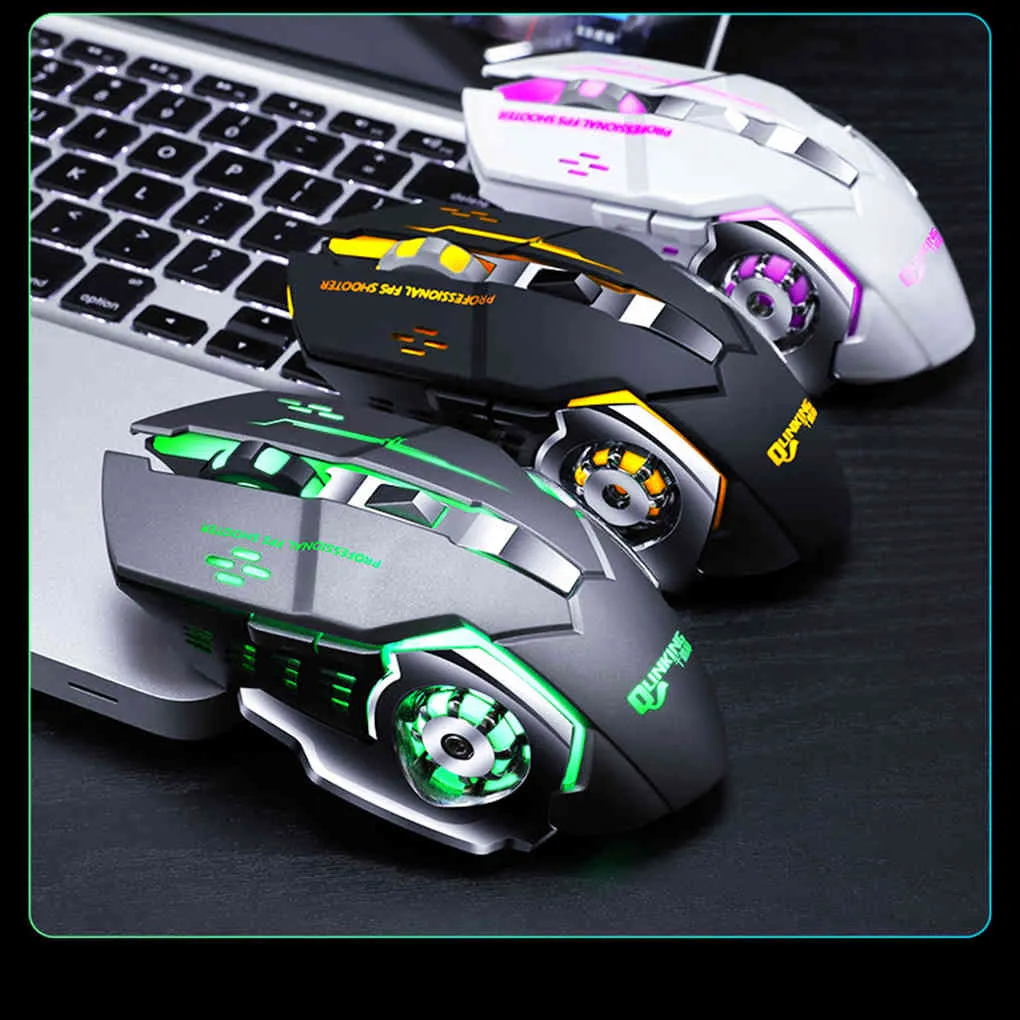 2.4g Bezprzewodowy Gamer 3200DPI 6 Przyciski LED Gaming Mouse Desktop Komputerowe Akumulator Myszy PC Laptop Gry