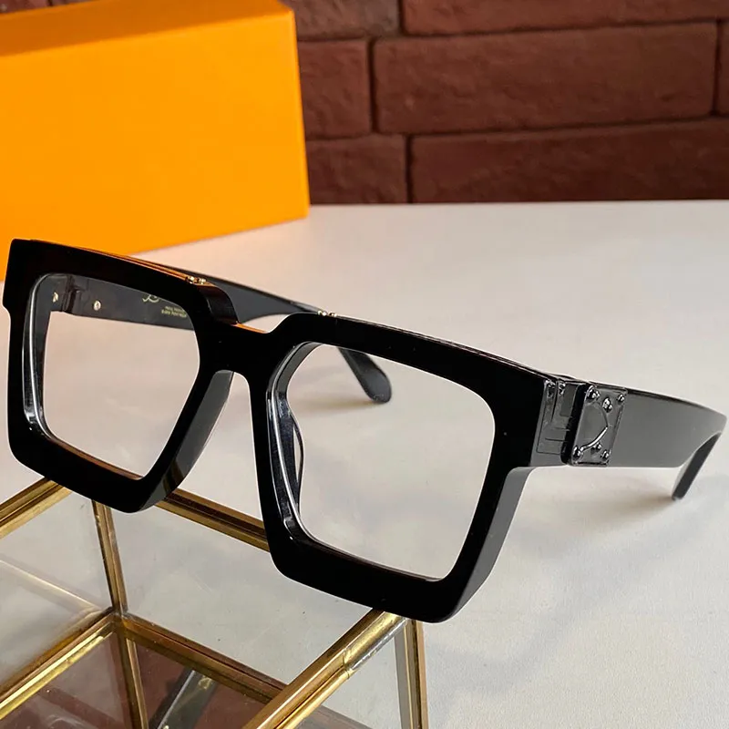 Millionaire L 1165 gafas de sol de diseño V clásico atemporal para hombre negro puro o con marco de alambre dorado lente transparente hombres de alta calidad2623