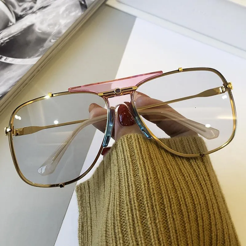 Modna marka gradientu pilotażowe okulary przeciwsłoneczne dla mężczyzn vintage stop alloy unikalne pazur owalne okulary słoneczne kobiety duże odcienie jazdy 294h