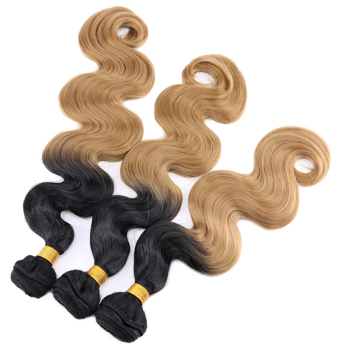 T1B/27 Synthetic Body Wave Bundles High Temperature Synthetic Hair Extensions For Black Women 16-20 Inches 100g/piece