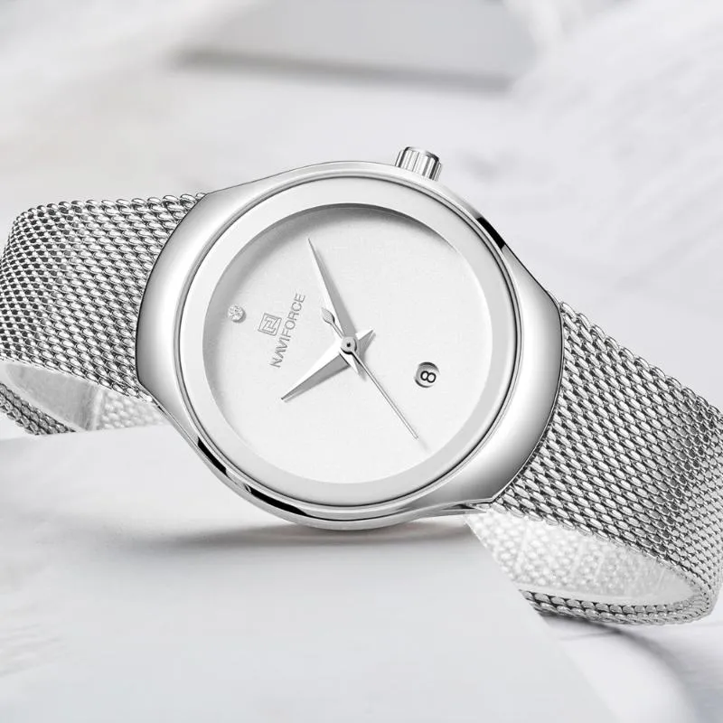 Mulher simples relógios 2021 ultra fino senhoras à prova dwaterproof água prata feminino relogio feminino relógios de pulso253m