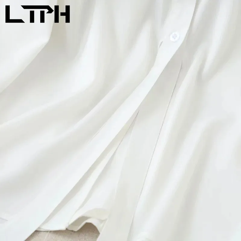 韓国の小さな新鮮な緩い長袖の女性のシャツブラウス怠惰なスタイルのストリームストリーマ白いシャツ夏210427