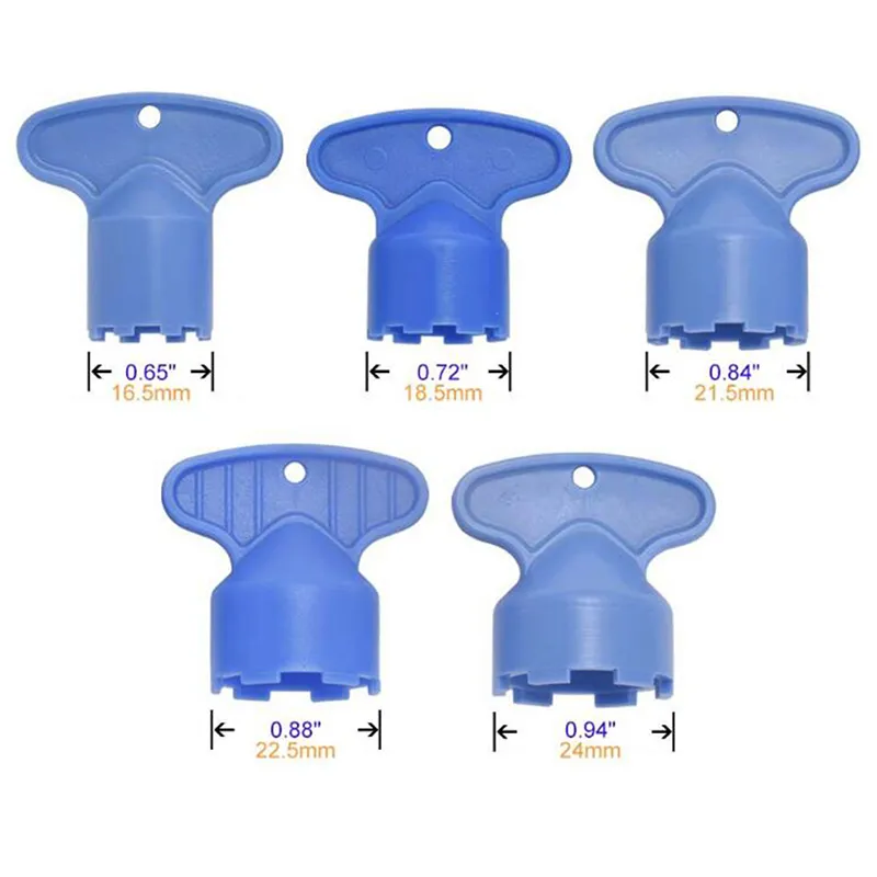 5 pezzi di plastica rubinetto aeratore riparazione strumento di ricambio chiave aeratore chiave sanitari rubinetto gonfiatore filtro fodera strumento