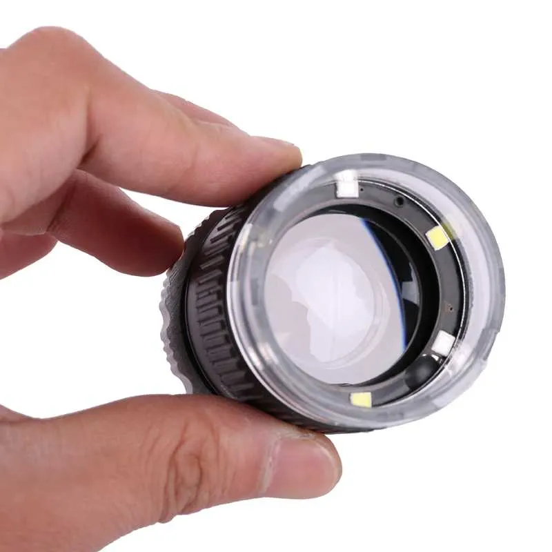 Reparatiegereedschapssets Horlogesieradenloep met 3 LED UV-licht Optische glazen lensvergroting 30x vergrootglas voor lezen Vergrootglas T281v
