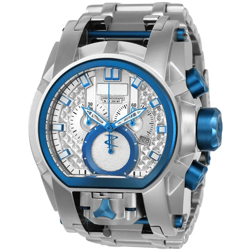 Rezerwuj śrubę Zeus Niepokonany luksusowy zegarek ze stali nierdzewnej Najwyższa jakość Men039s Quartz Wirstwatch Invicto RelOJ de Hombre6251133