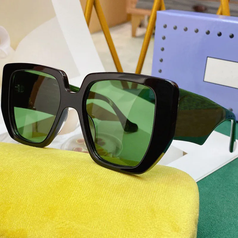 Дизайнерские солнцезащитные очки для мужчин 0956, женская мода, классическая толстая пластинчатая оправа, очень широкие дужки, солнцезащитные очки с черными линзами, пляжные vacatio265P